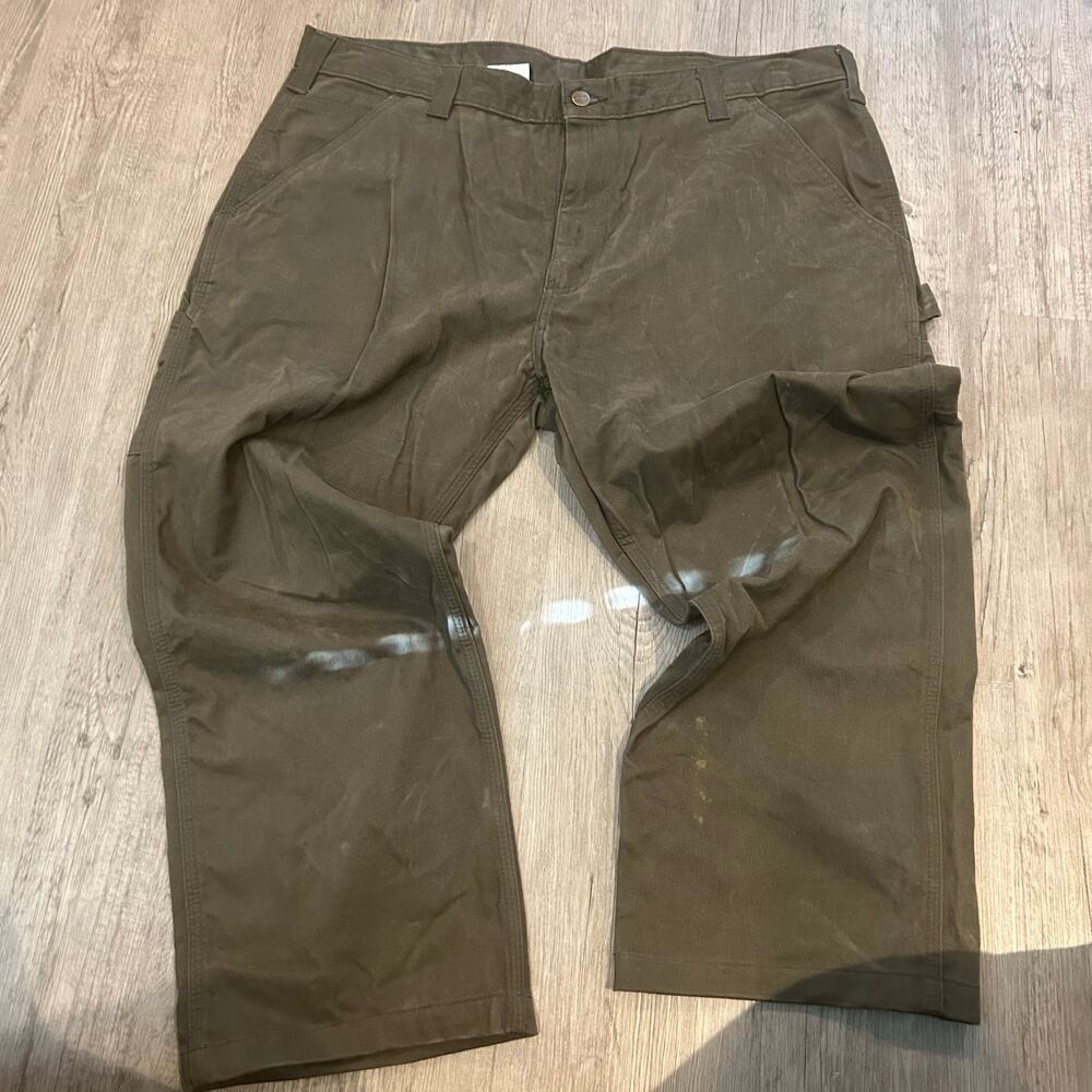 Carhartt Mens 40x32 Duck Rugged Flex Pants 103340 Double Front Knee Straight Fit